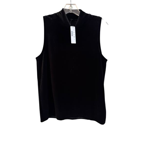 J. Crew Top Women's Velvet Layer Sleeveless Black grunge Whimsigoth Medium NWT - Picture 1 of 6